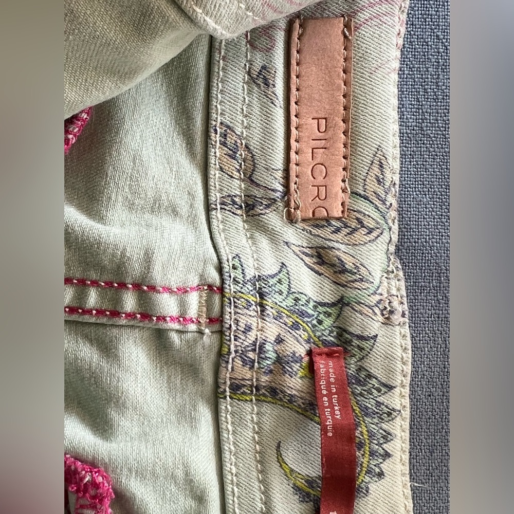 Pilcro Patchwork Print Denim Mini Skirt Anthropol… - image 3